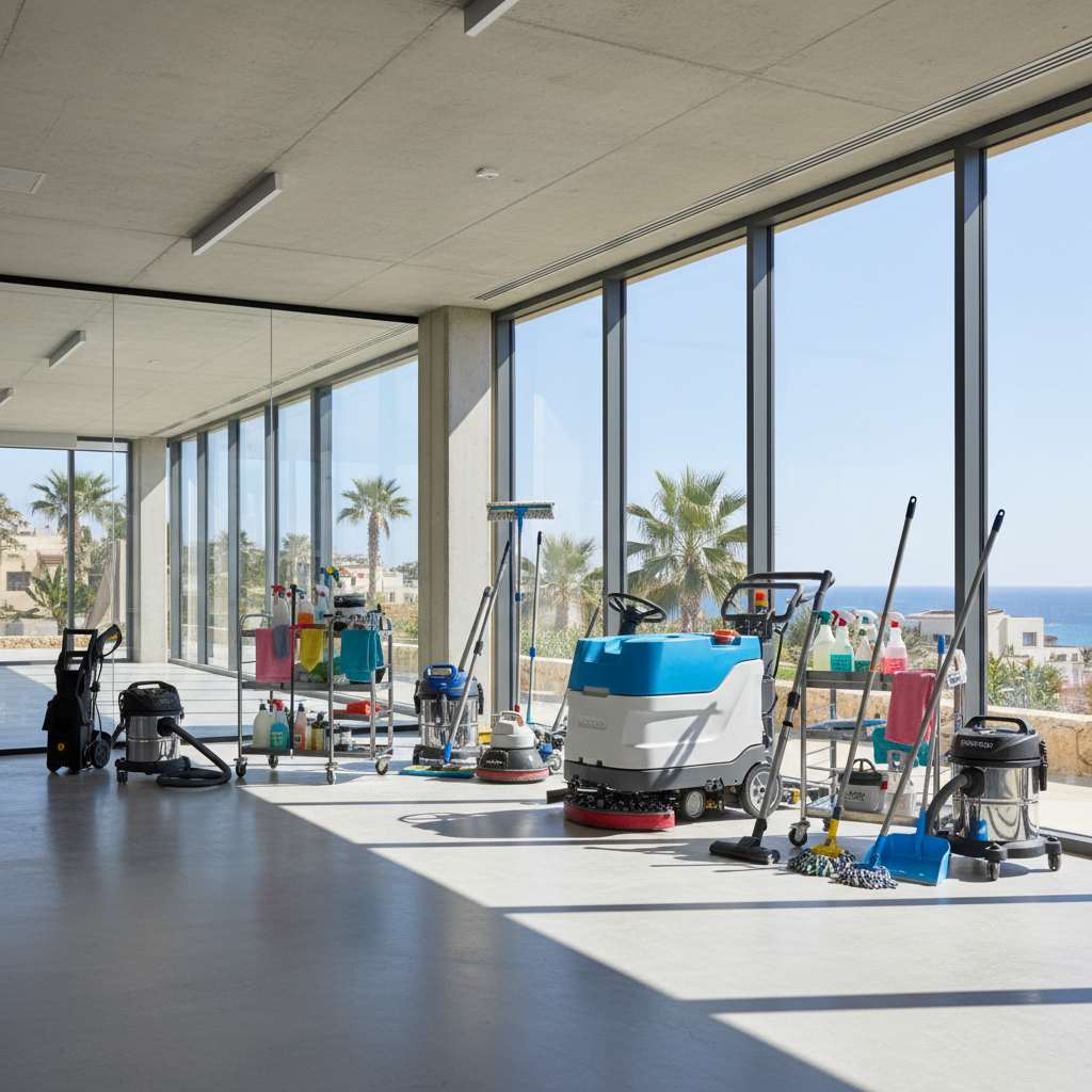 Kıbrıs'ta Temizlikte Kullanılan Profesyonel Ekipmanlar